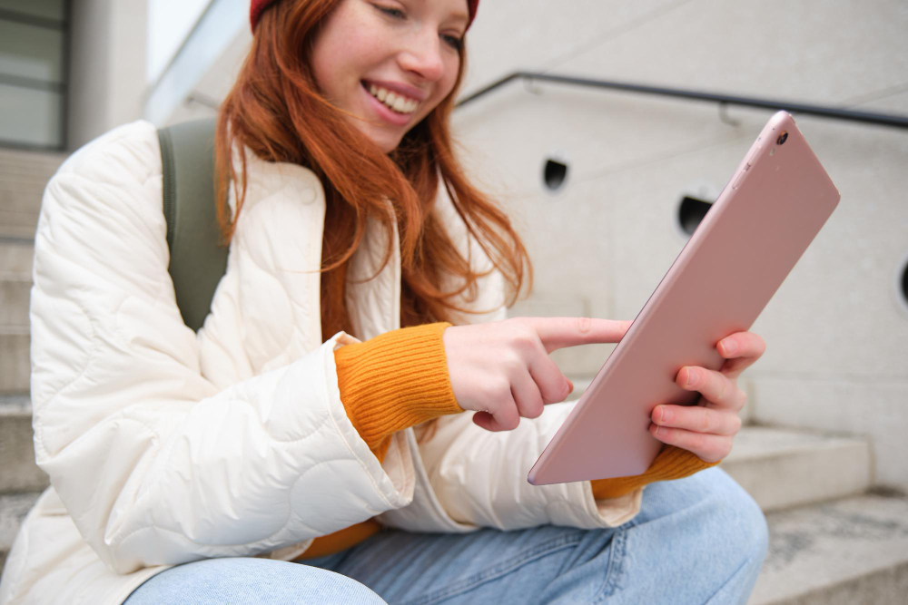 Signing documents on mobile, outdoors